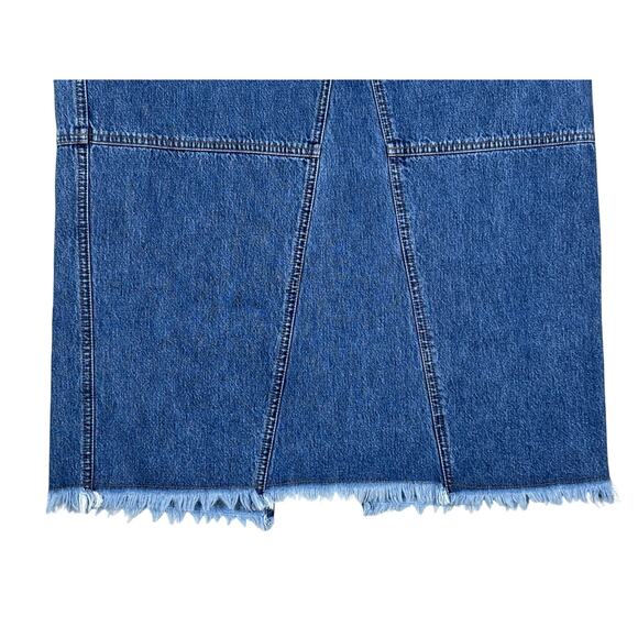 Vintage Lauren Jeans Co. Ralph Lauren Denim Maxi Skirt Women’s 12P Split Back - Picture 6 of 12